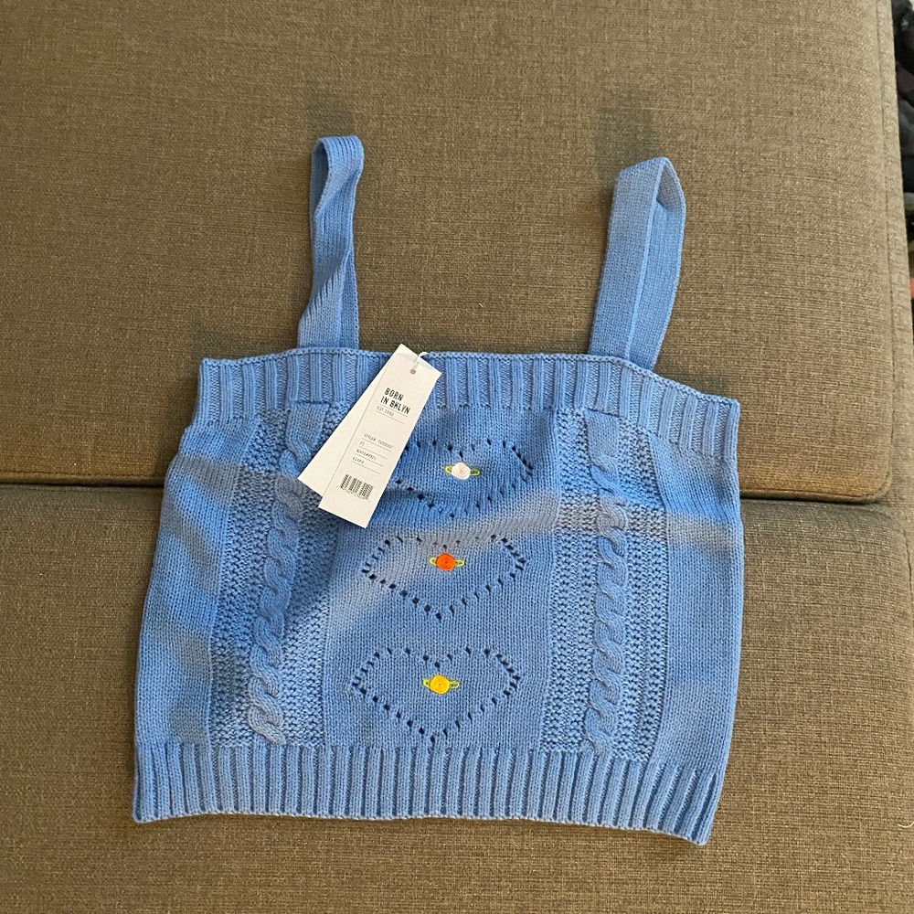 Born in Brooklyn XS new with tags crop top sweater